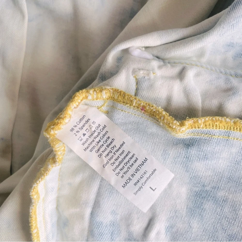 LuLaRoe Kenny Tie Dye Soft Denim Jacket Size L